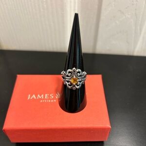 James Avery Spanish Lace Sterling Silver Birthstone Ring - Citrine stone